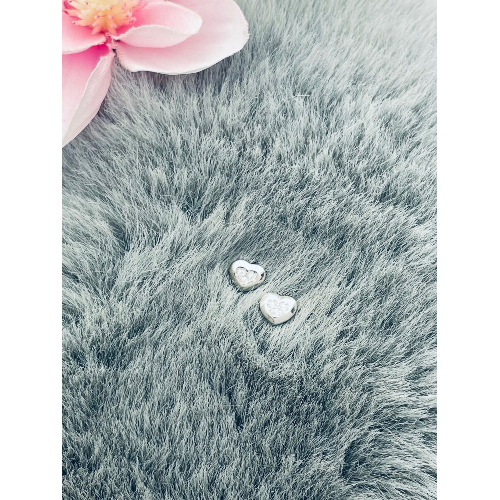 925 Silber Ohrringe mit Zirkonia Herz