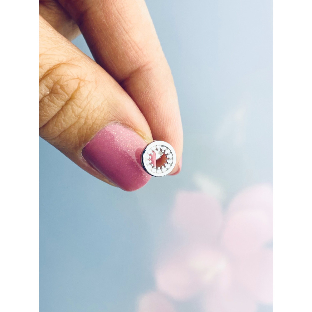 Srebrne kolczyki kółeczka kółka z cyrkoniami