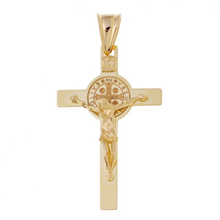 Złoty krzyżyk Jezus Chrystus INRI