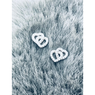 925 Silber Ohrringe mit Zirkonia Herz
