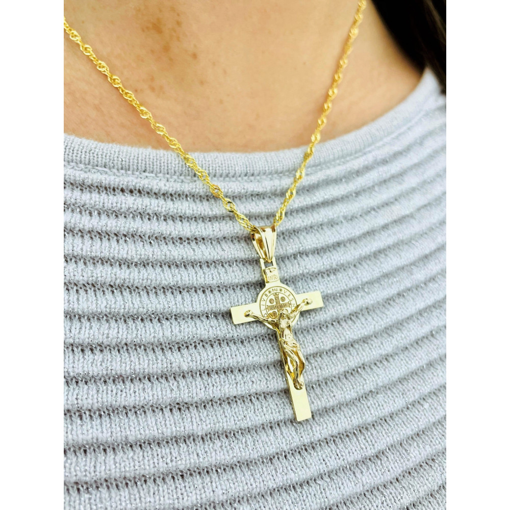 copy of Złoty krzyżyk klasyczny diamentowany