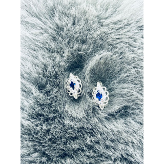 copy of Złote kolczyki przecinki z cyrkoniami