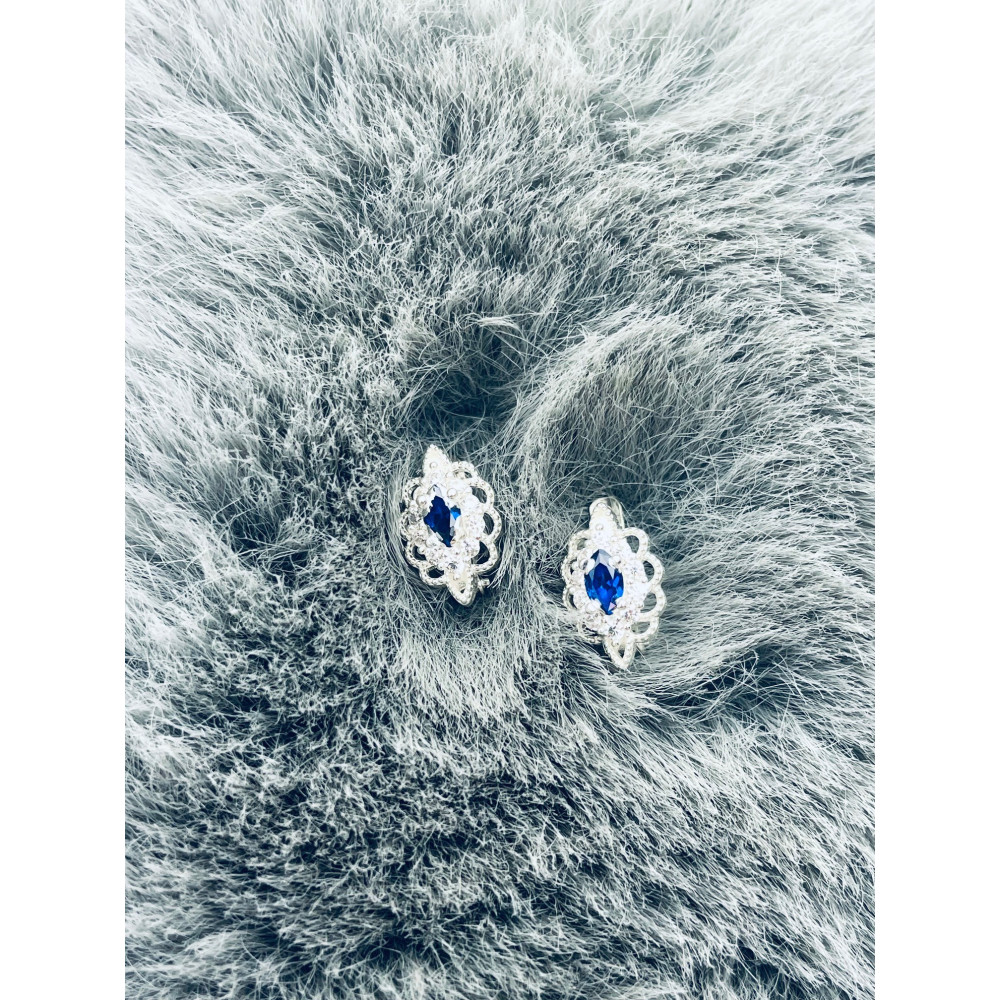 copy of Złote kolczyki przecinki z cyrkoniami