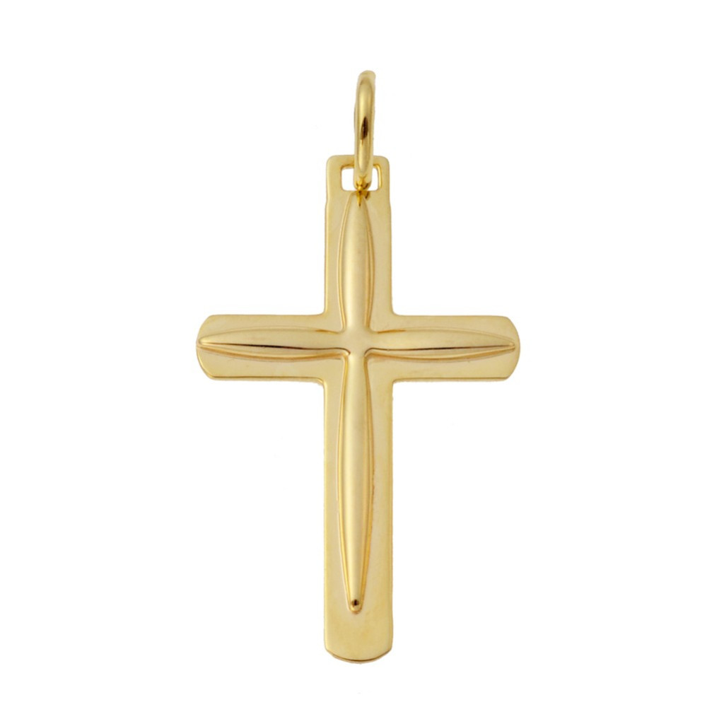 Złoty krzyżyk klasyczny prosty