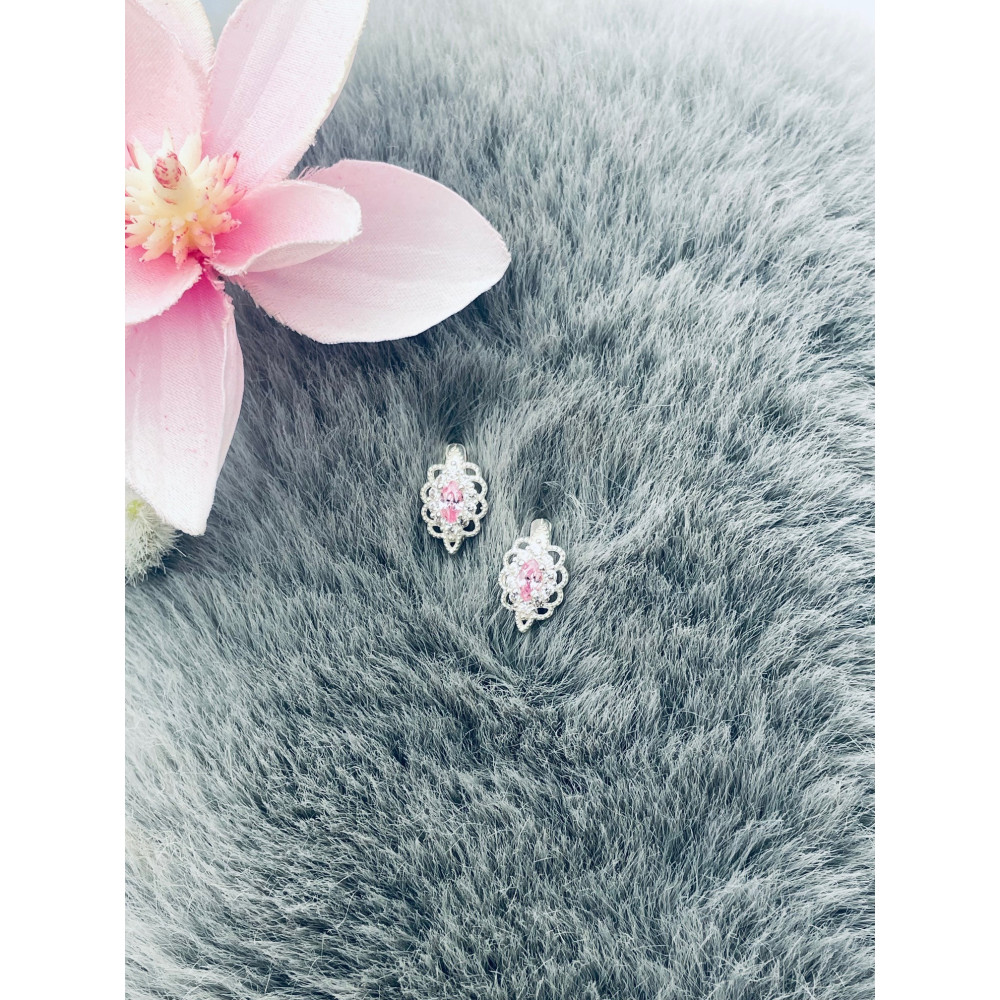 Katzenauge 925 Silber Ohrringe mit Zirkonia