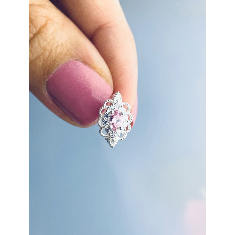 Katzenauge 925 Silber Ohrringe mit Zirkonia