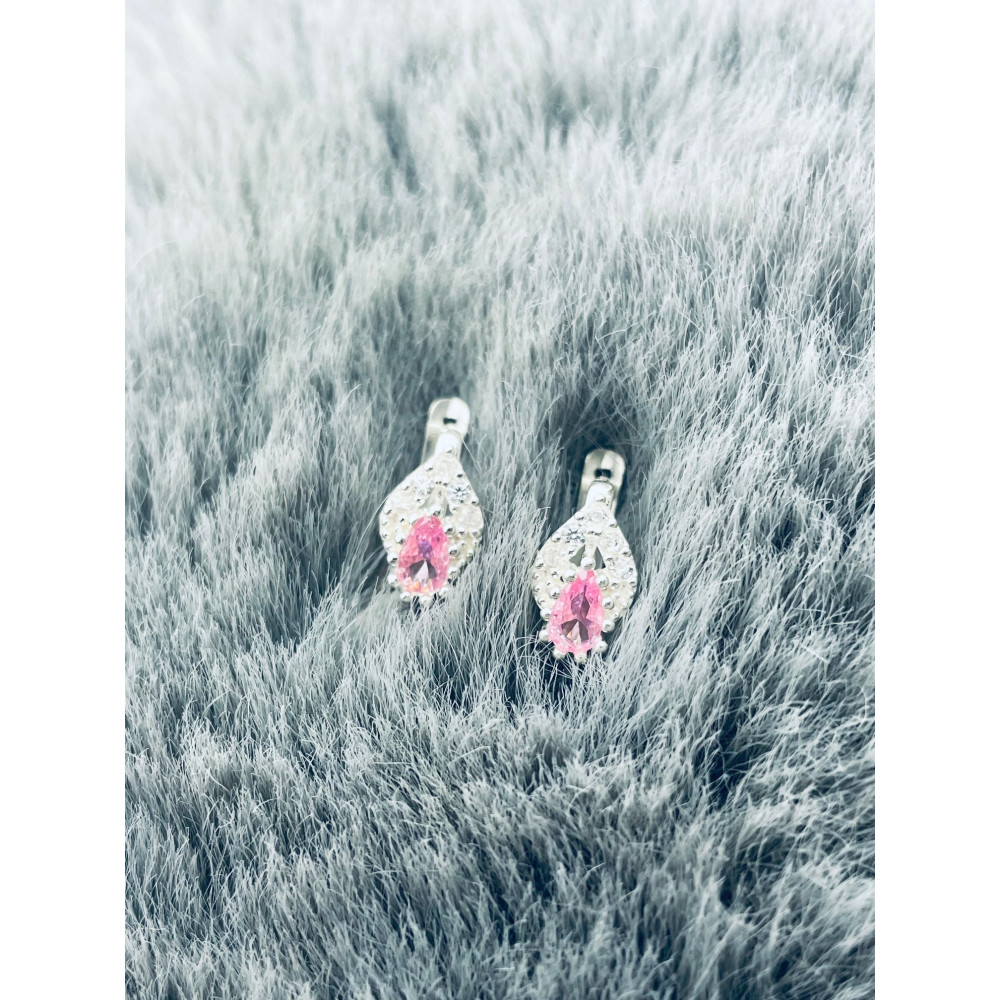 Träne 925 Silber Ohrringe mit Zirkonia