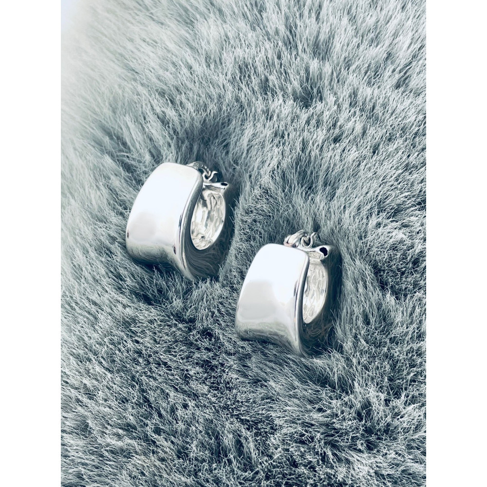 Kreis 925 Silber Ohrringe Damen