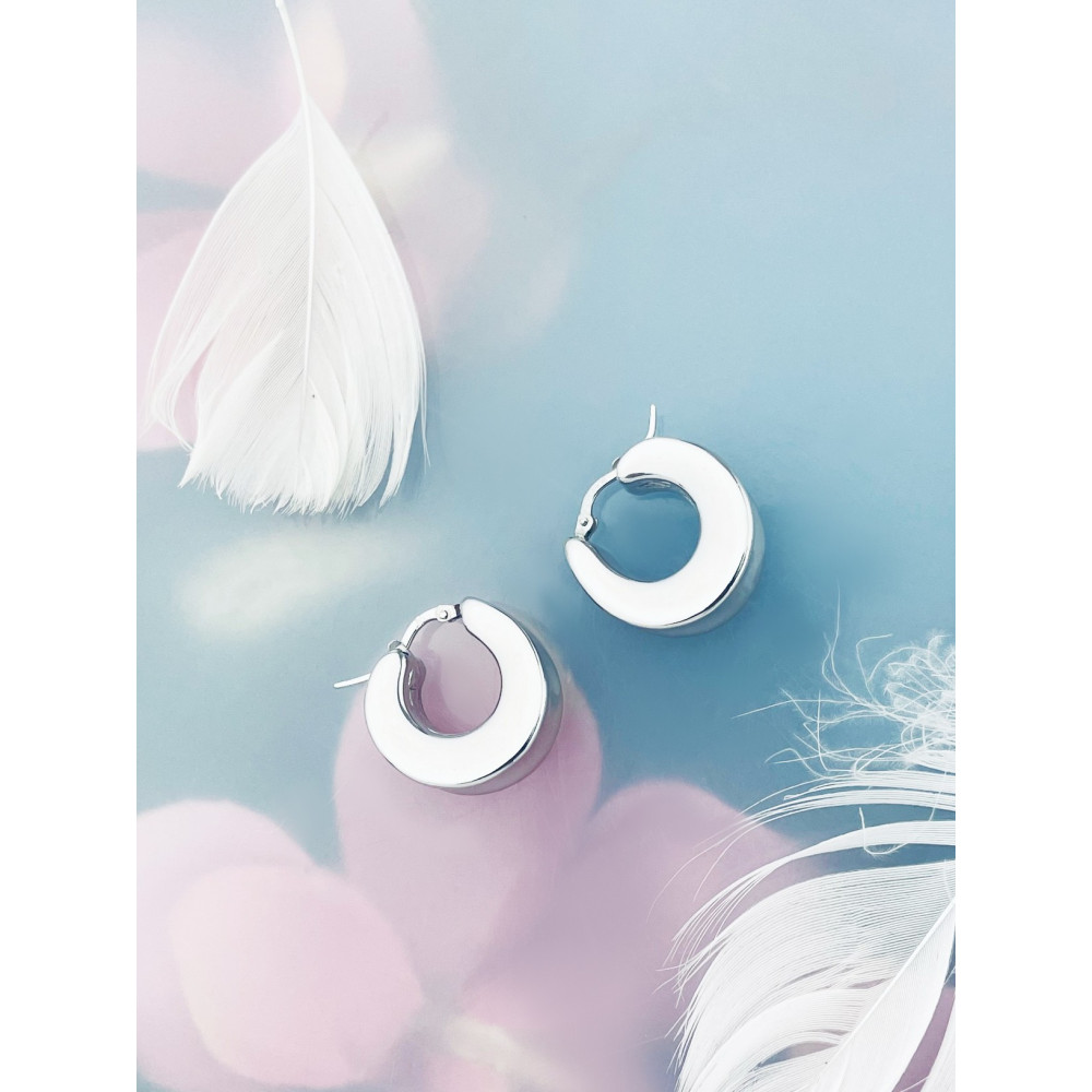 Kreis 925 Silber Ohrringe Damen