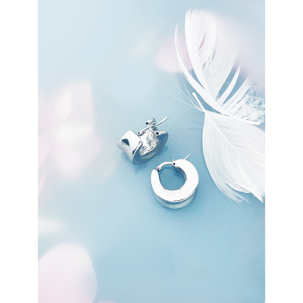 Kreis 925 Silber Ohrringe Damen