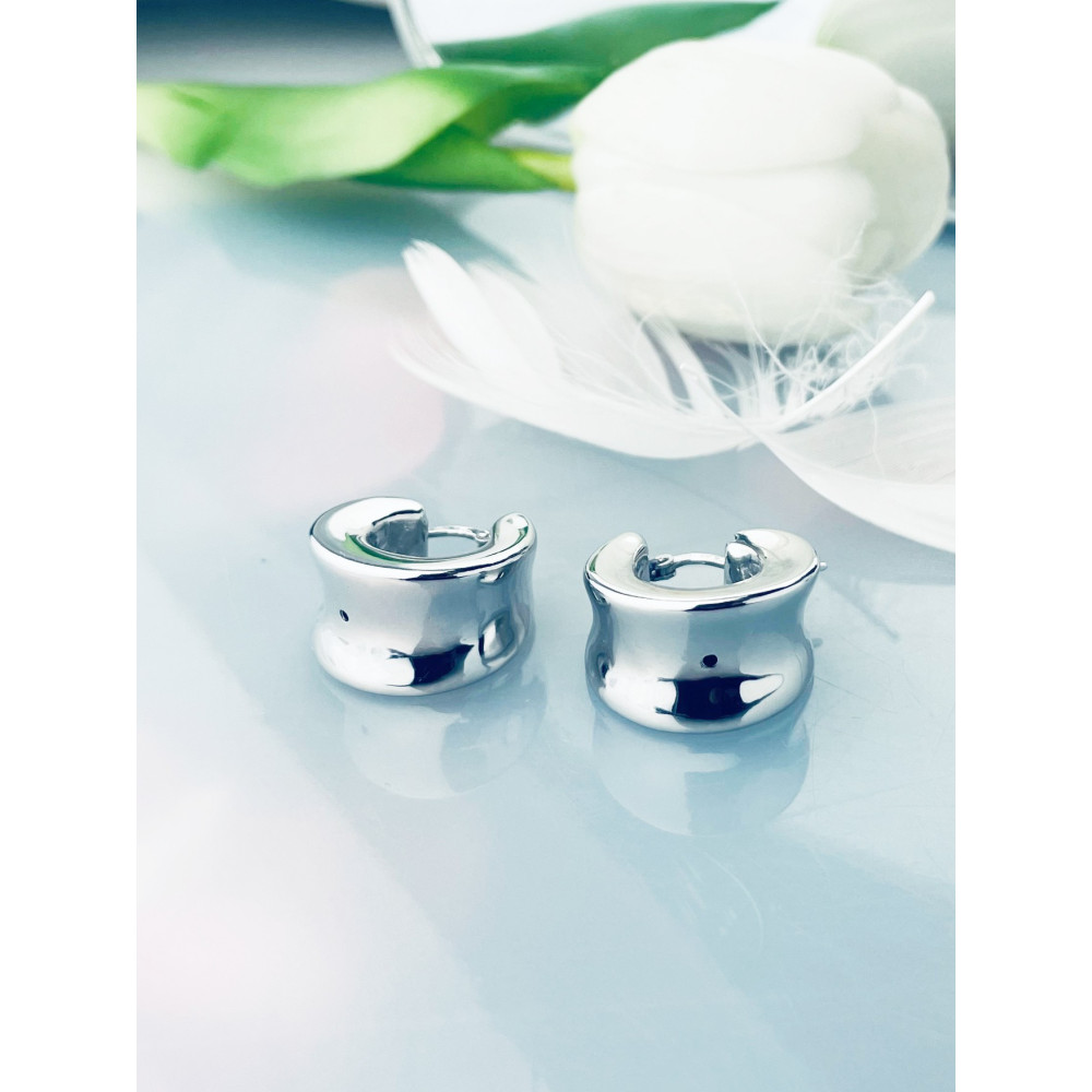 Kreis 925 Silber Ohrringe Damen