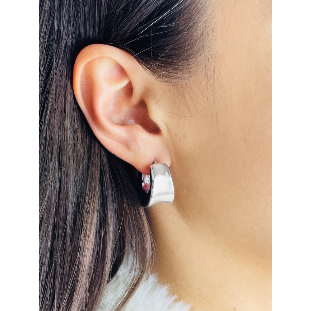 Kreis 925 Silber Ohrringe Damen