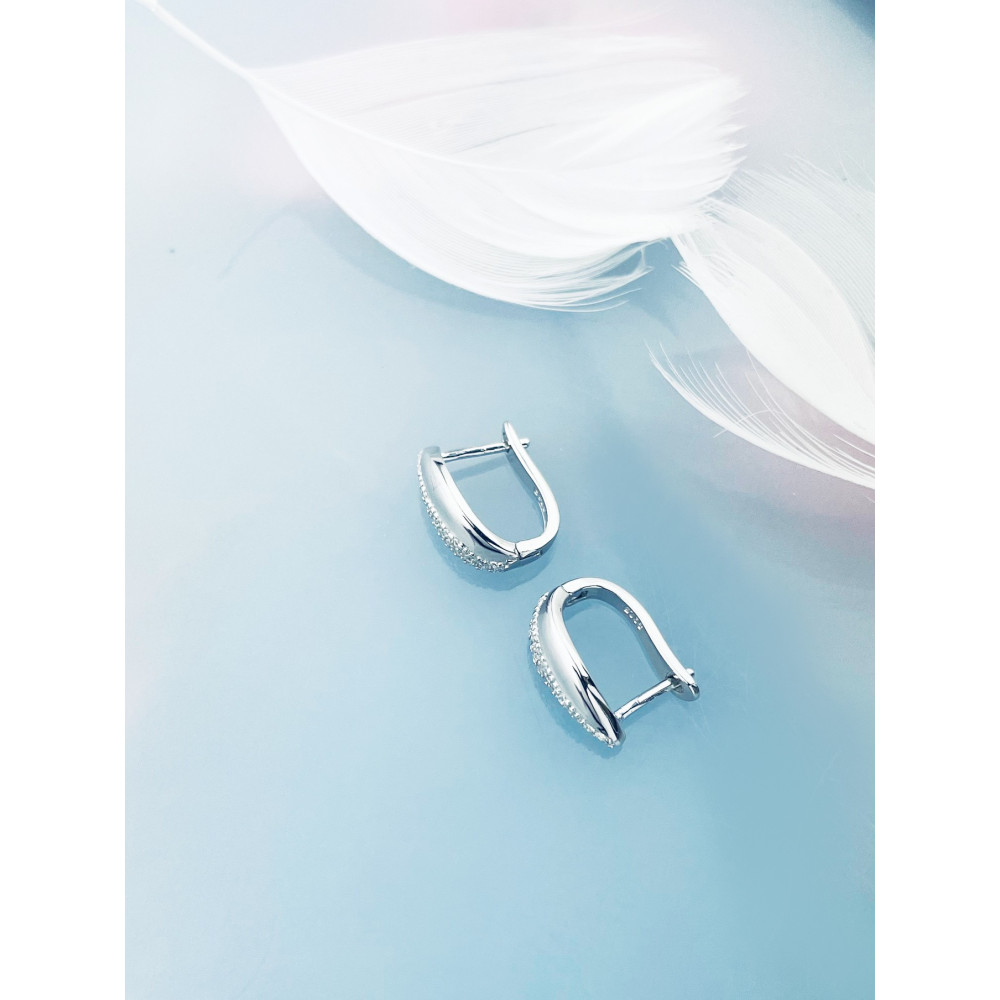 Träne 925 Silber Ohrringe mit Zirkonia