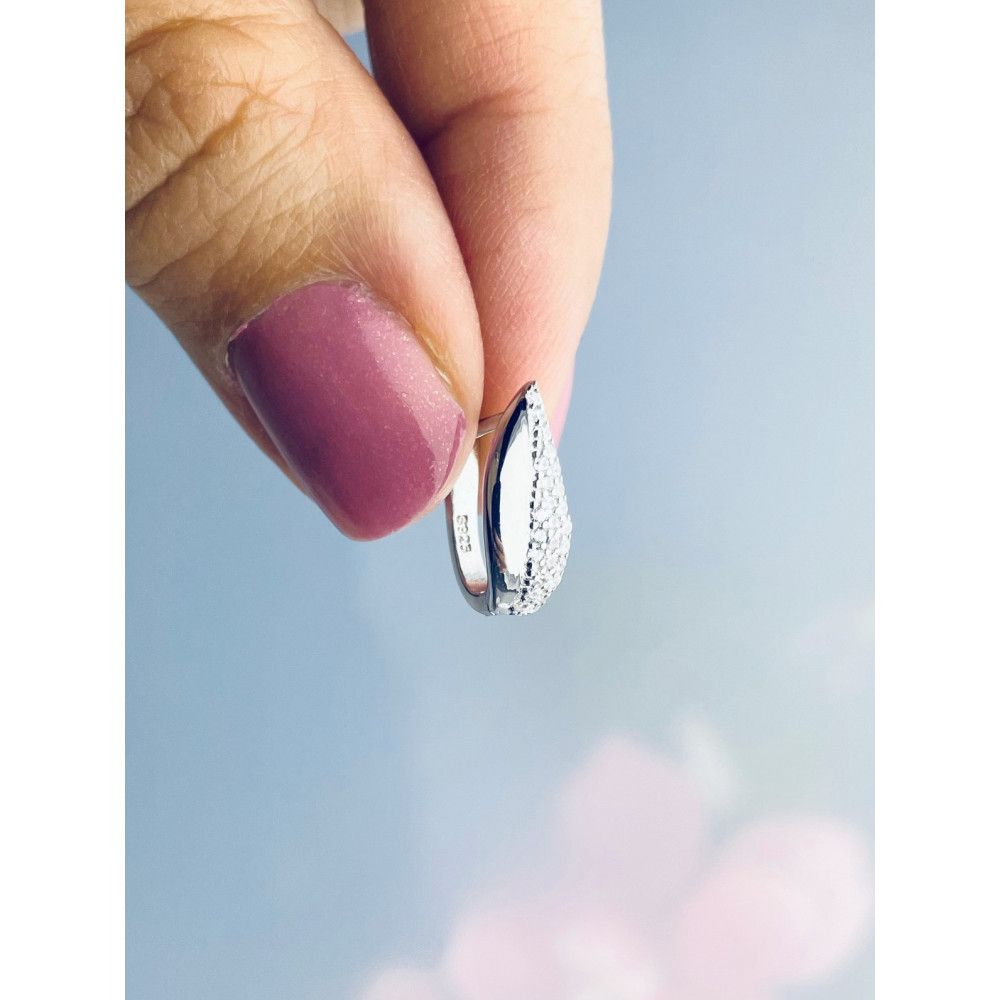 Träne 925 Silber Ohrringe mit Zirkonia