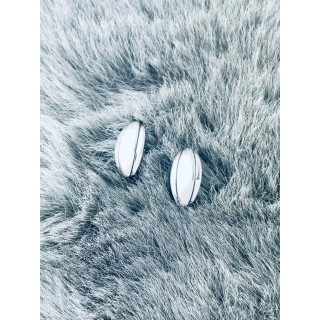 Halbkreis 925 Silber Ohrringe