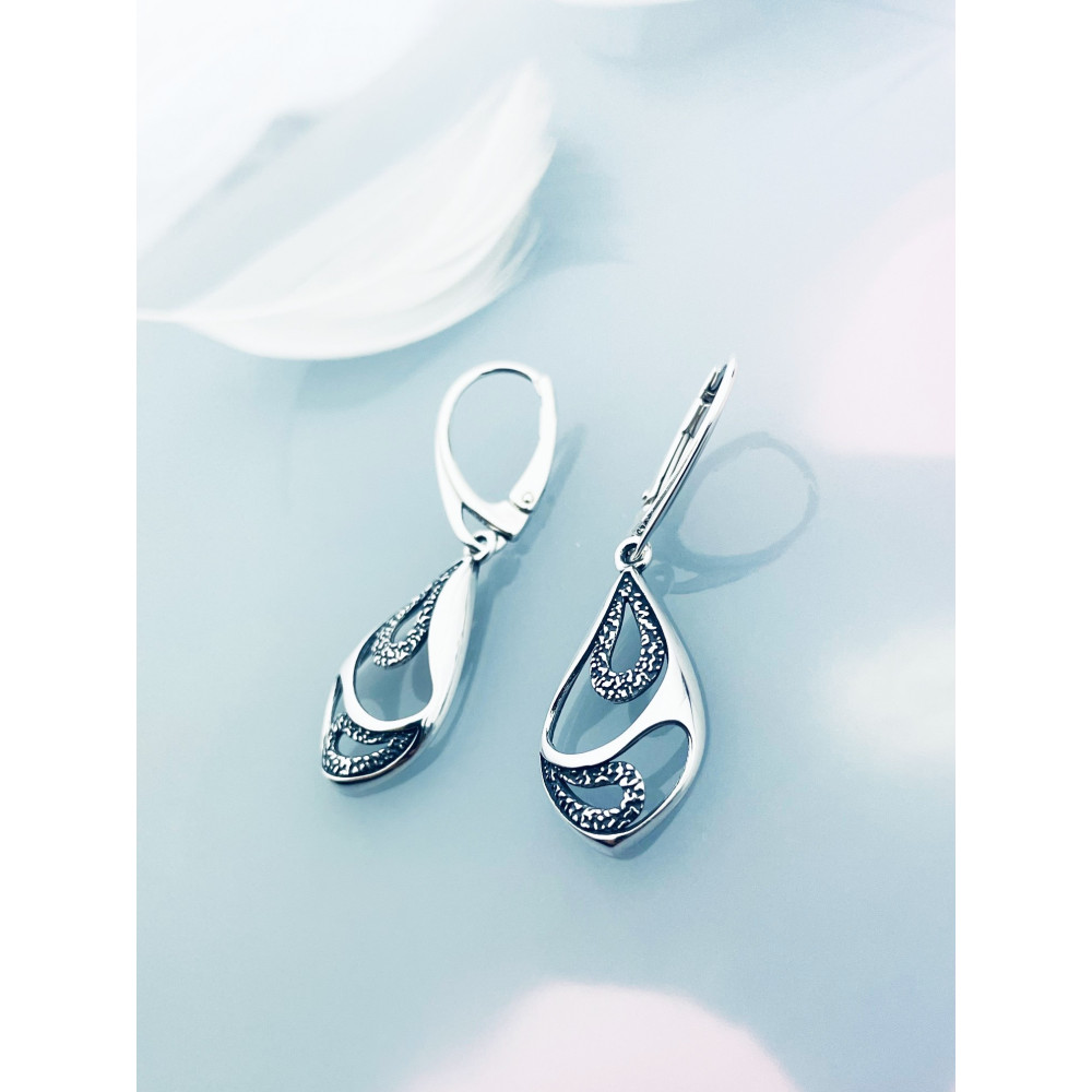 Träne 925 Silber Ohrringe Vintage