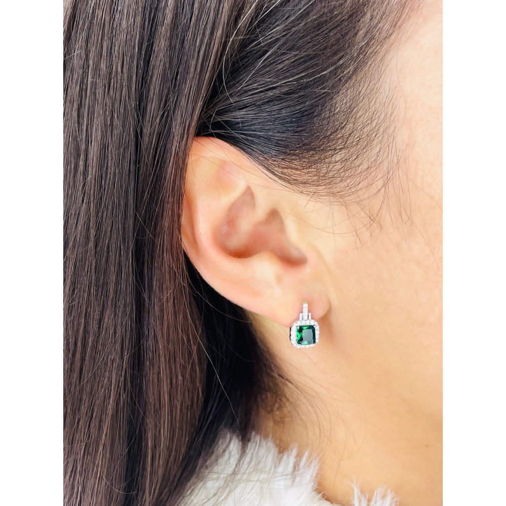 copy of Złote kolczyki przecinki z cyrkoniami