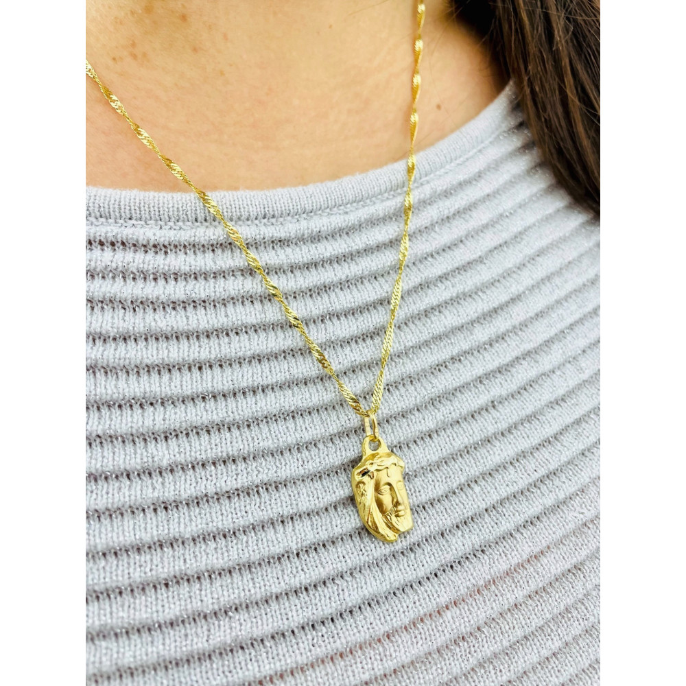 Złoty Medalik Zawieszka Pan Jezus