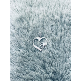 925 Silber Damen Medaillon Anhänger Herz mit Zirkonia