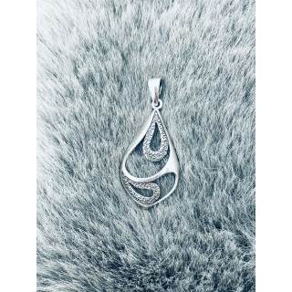 925 Silber Damen Medaillon Anhänger Tröpfchen