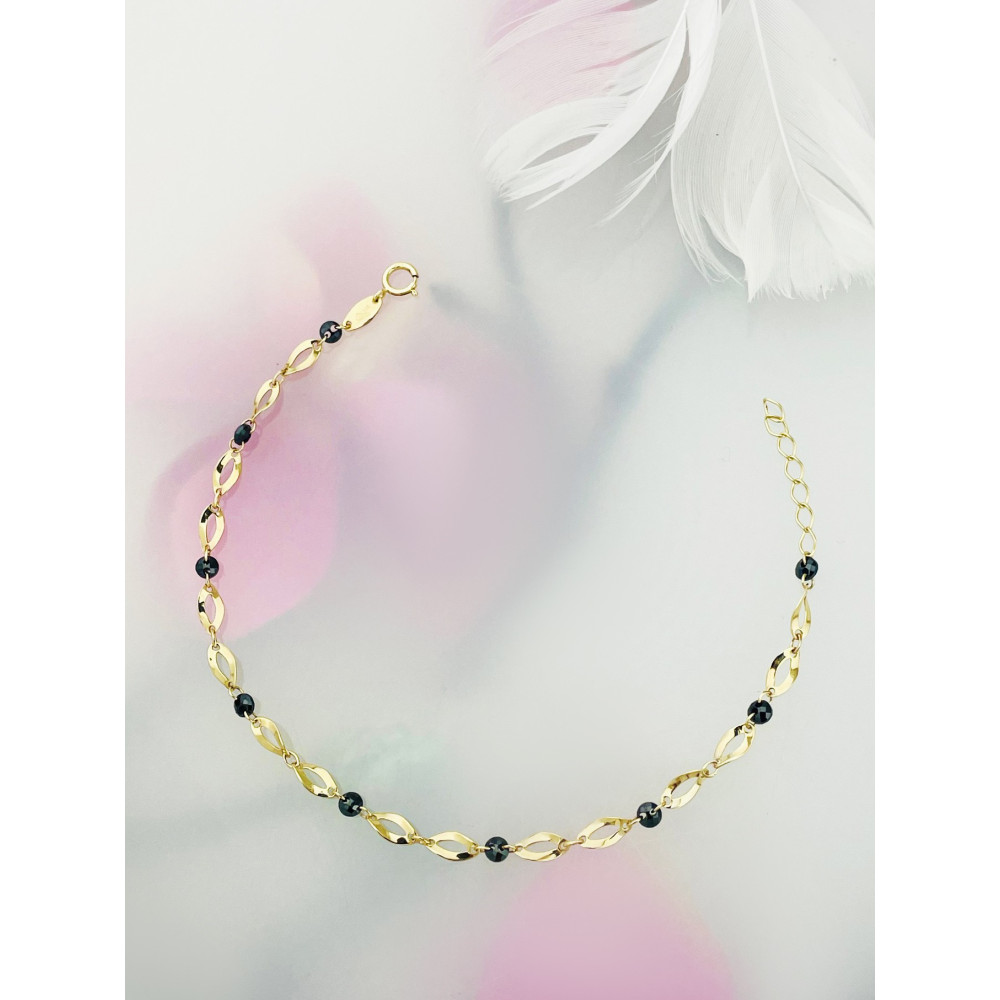 copy of Złota bransoletka z zawieszkami serce