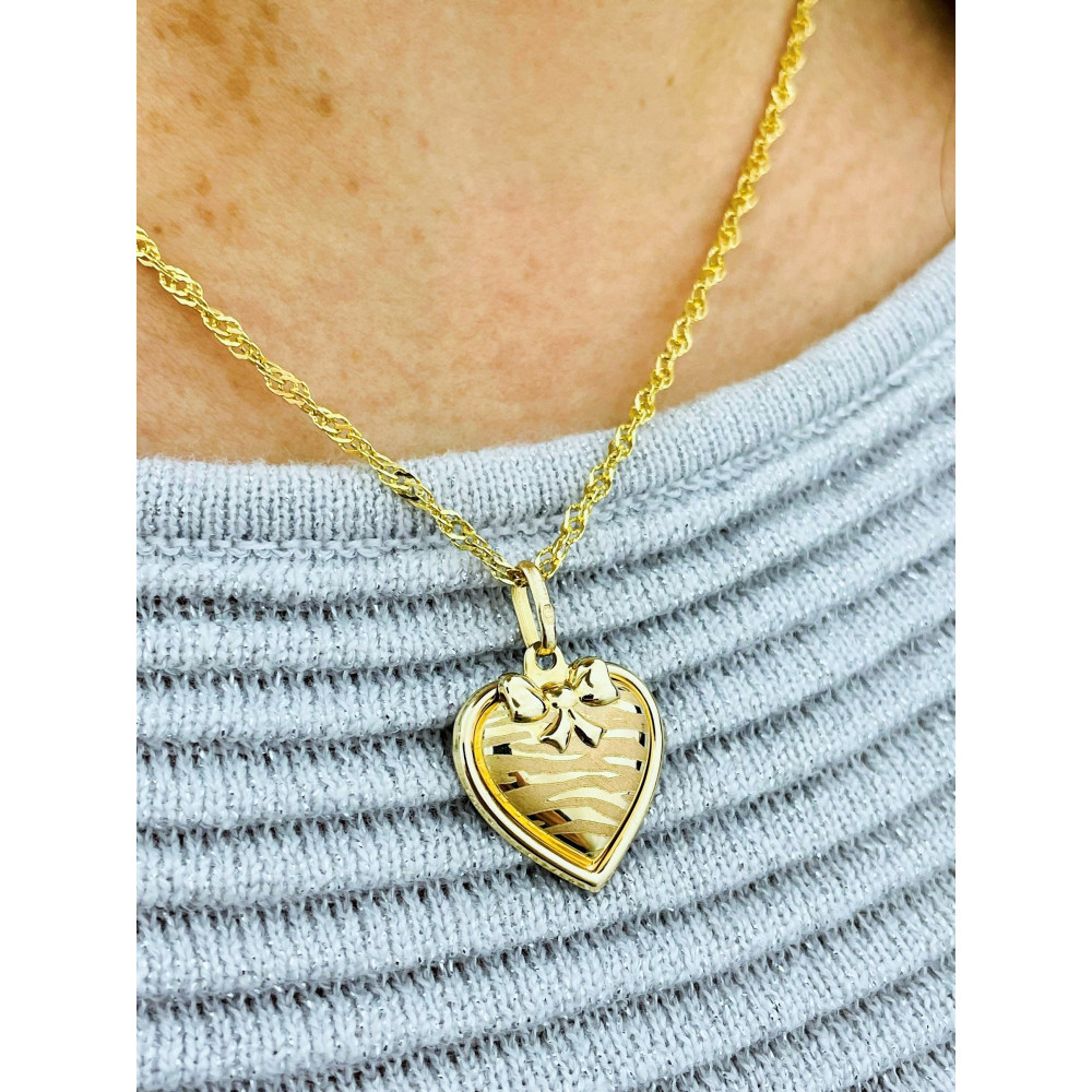 Anhänger Kettenanhänger Gold Goldanhänger Herz 585er 14KT