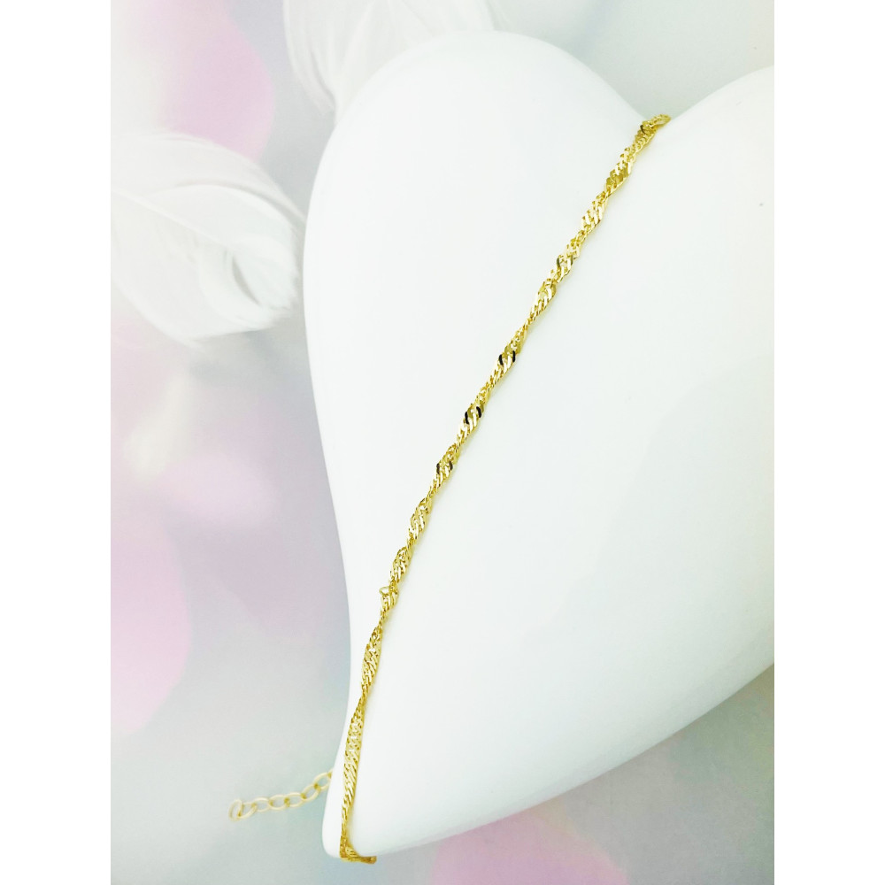 Damen Goldarmband Armbänder Singapure Magic 375er