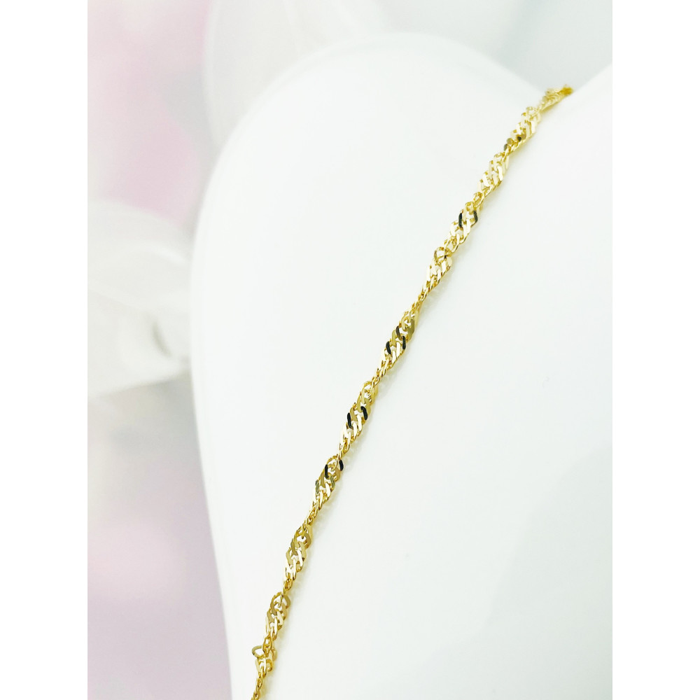 Damen Goldarmband Armbänder Singapure Magic 375er