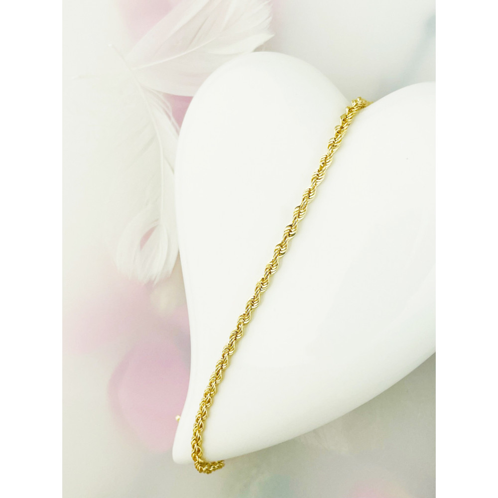 Złota bransoletka kord kordel magic