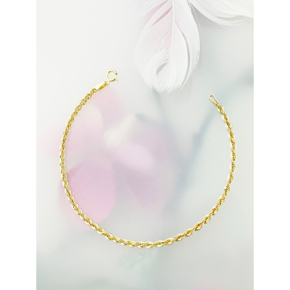 Damen Goldarmband Rope Armbänder Kord Magic Gold 375er