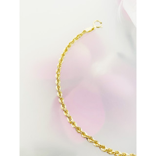 Damen Goldarmband Rope Armbänder Kord Magic Gold 375er