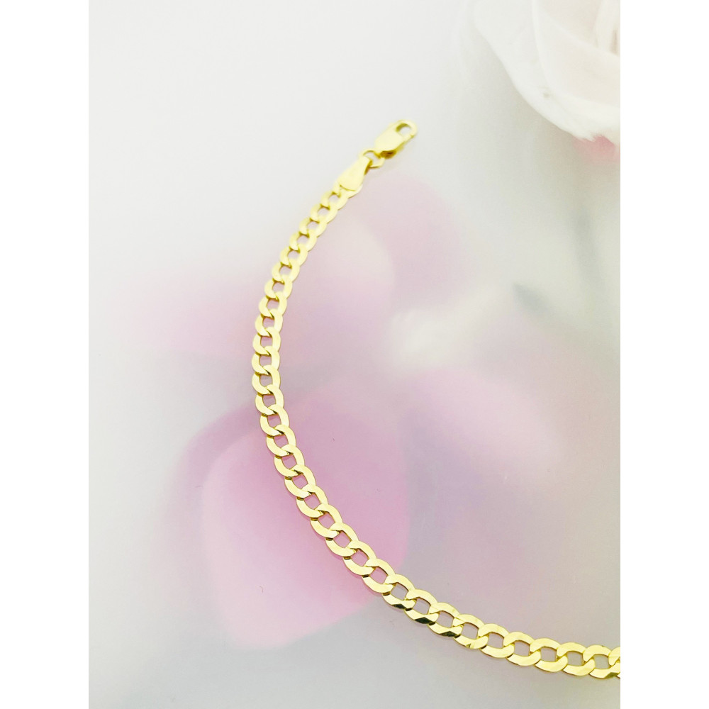 Armbänder Armkette Panzerkette Platte Cuban Panzer Goldarmband Gold 375er