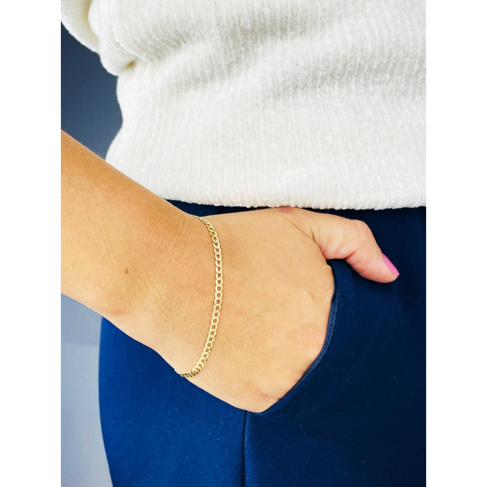 Złota bransoletka pancerka