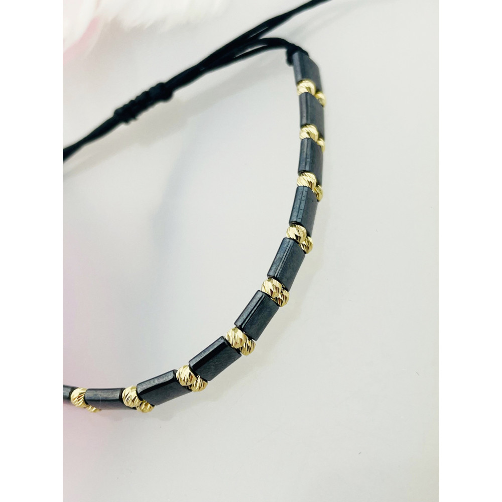 Armband Armkette String Armband goldenen Perlen und Hämatit