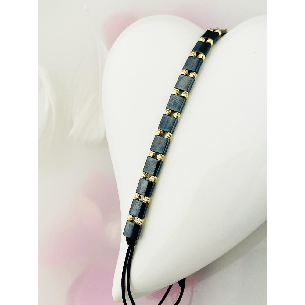 Armband Armkette String Armband goldenen Perlen und Hämatit