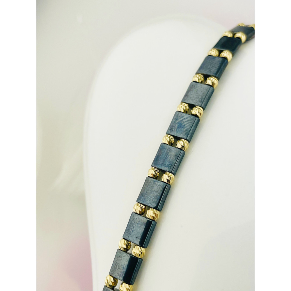 Armband Armkette String Armband goldenen Perlen und Hämatit