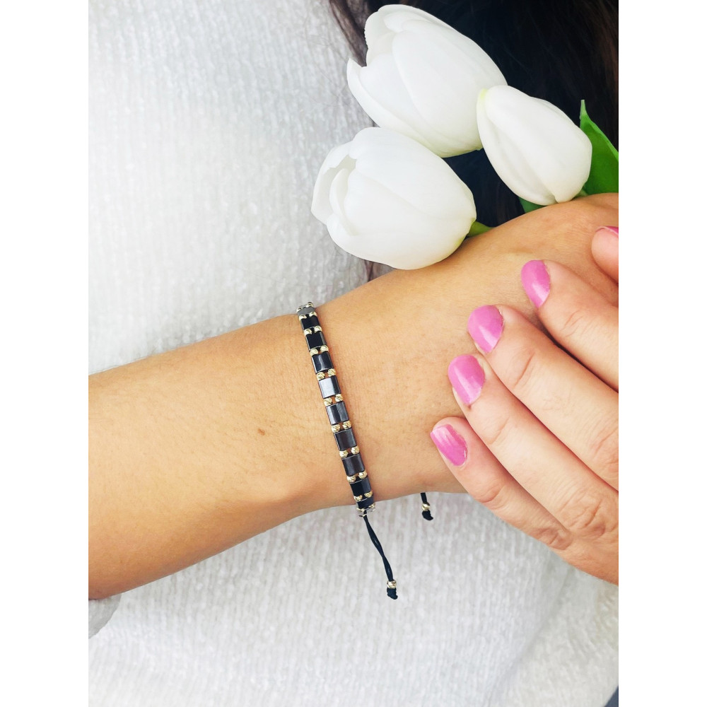 Armband Armkette String Armband goldenen Perlen und Hämatit