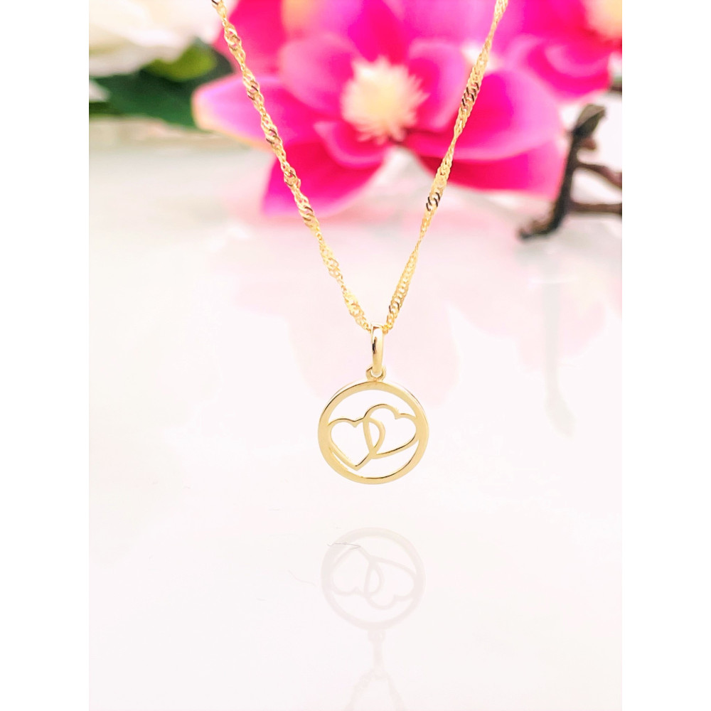 copy of Złoty wisiorek zawieszka rozeta ażurowa