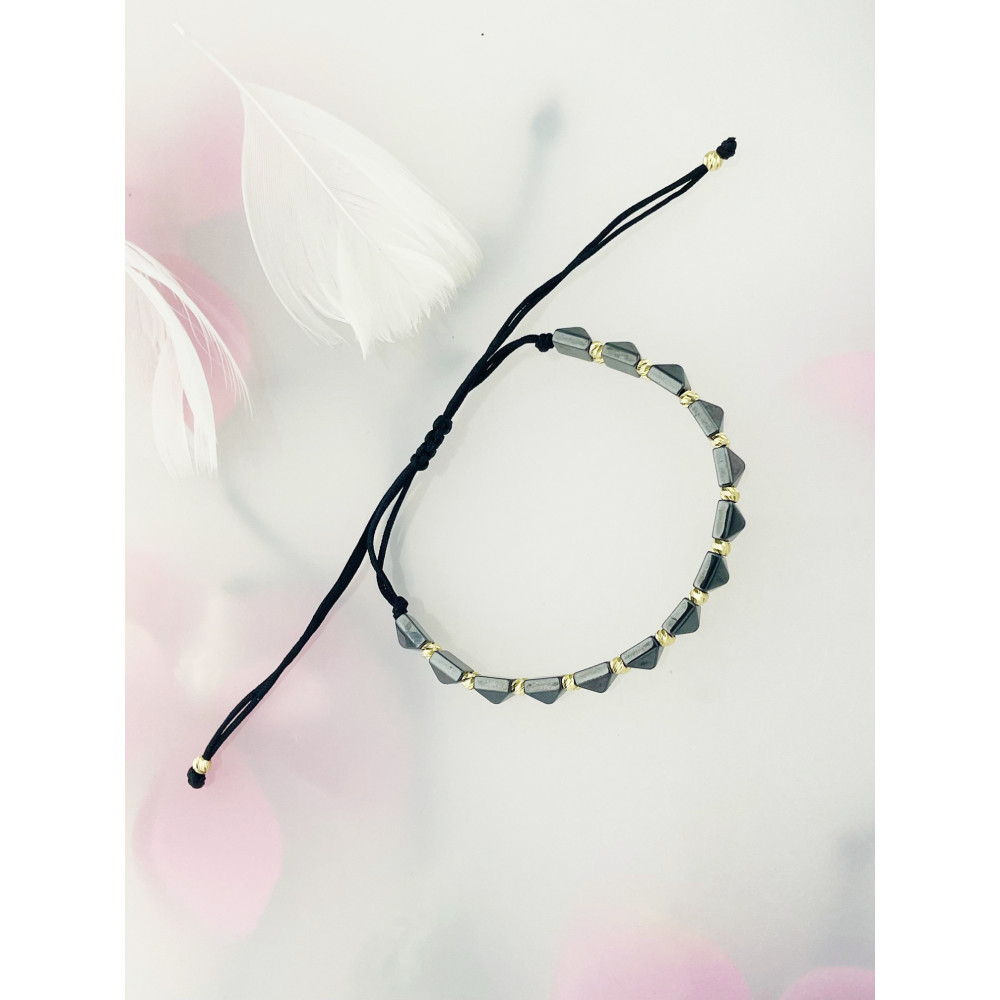 Armband Armkette String Armband goldenen Perlen und Hämatit