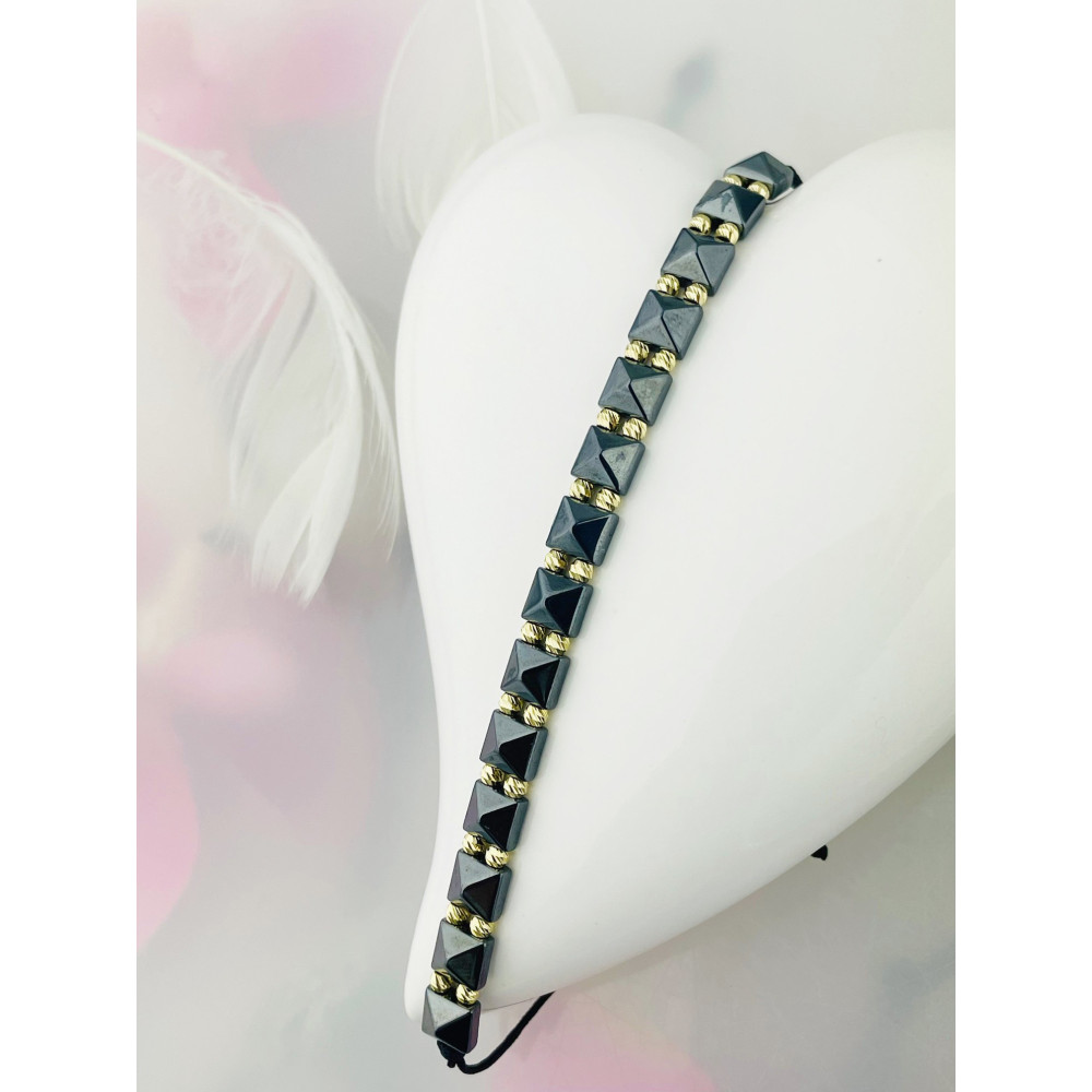 Armband Armkette String Armband goldenen Perlen und Hämatit