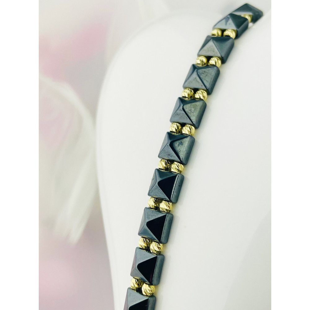 Armband Armkette String Armband goldenen Perlen und Hämatit