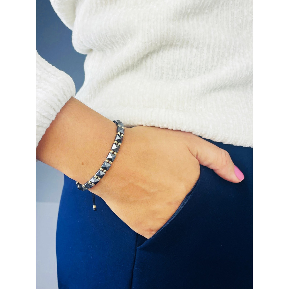 Armband Armkette String Armband goldenen Perlen und Hämatit