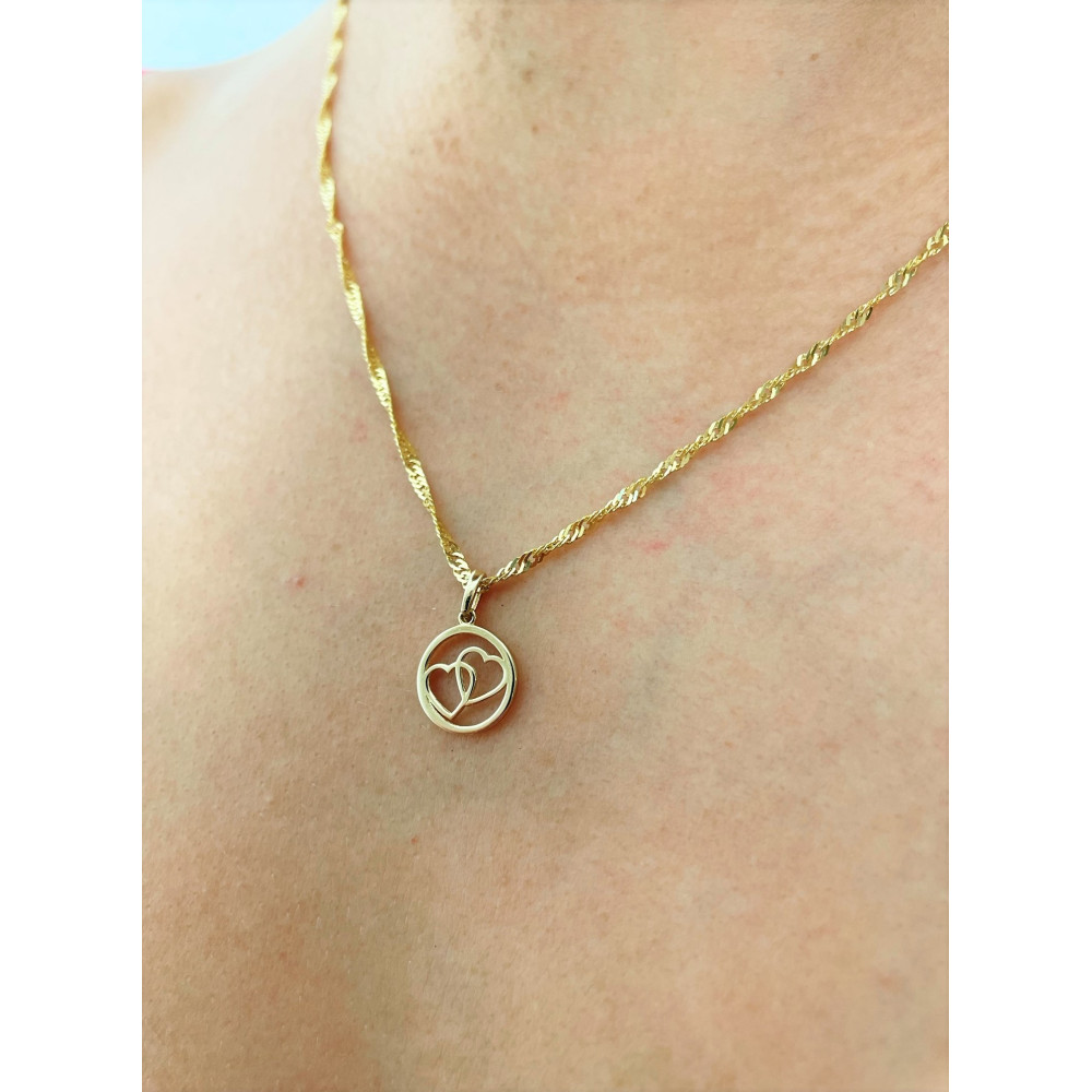 copy of Złoty wisiorek zawieszka rozeta ażurowa