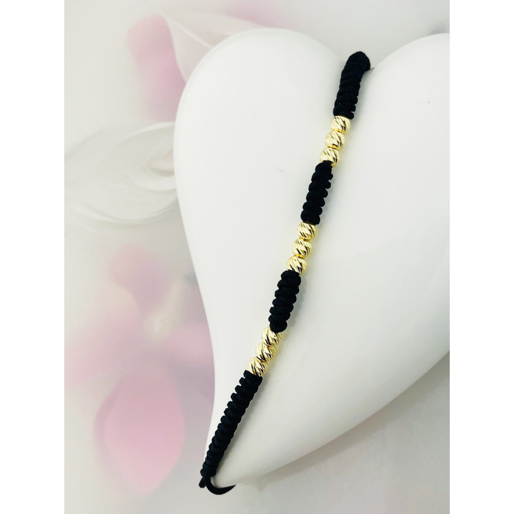 Armband Armkette String Armband goldenen Perlen Gold 585er 14KT