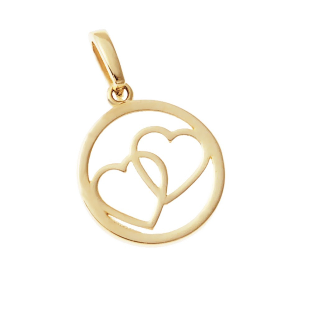 Złoty wisiorek zawieszka serce