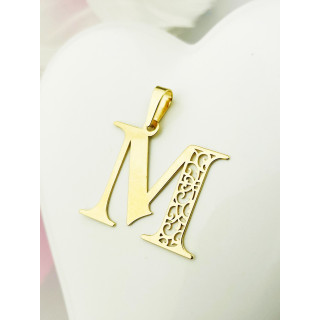 Anhänger Buchstabe M Kettenanhänger Gold Goldanhänger 585er 14KT Gold
