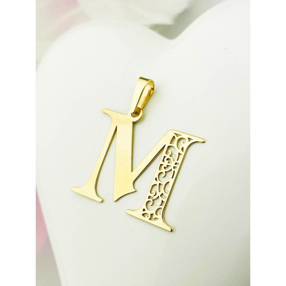 Anhänger Buchstabe M Kettenanhänger Gold Goldanhänger 585er 14KT Gold
