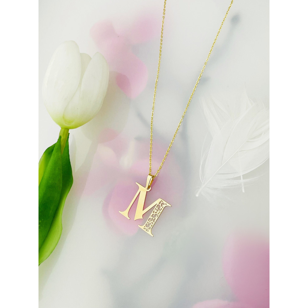 copy of Złoty wisiorek zawieszka rozeta ażurowa