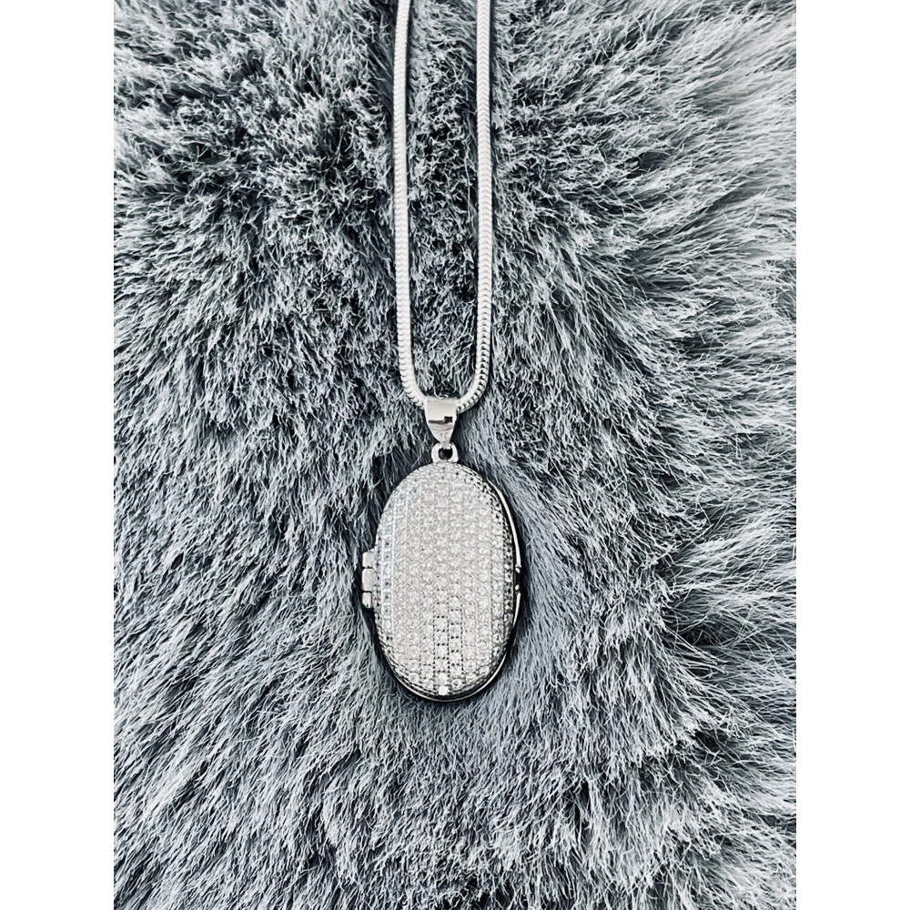 Srebrny wisiorek zawieszka ażurowa z cyrkoniami