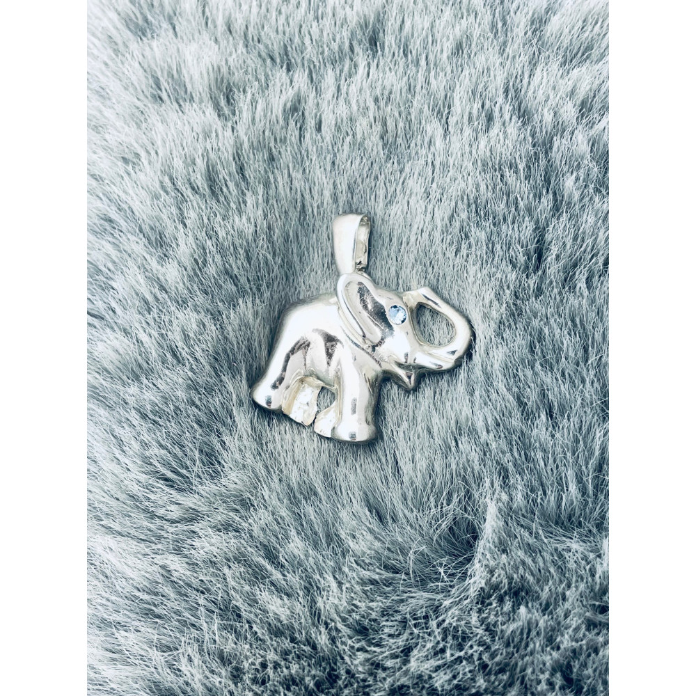Elefant 925 Silber Damen Medaillon Anhänger mit Zirkonia